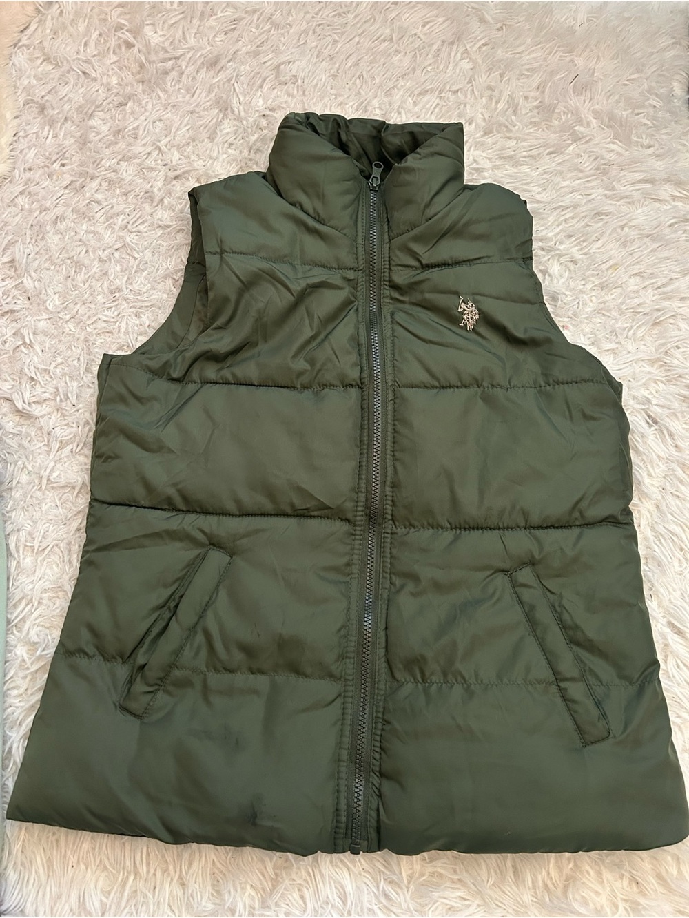 U.S. Polo Assn. Green Puffer Vest woman’s small